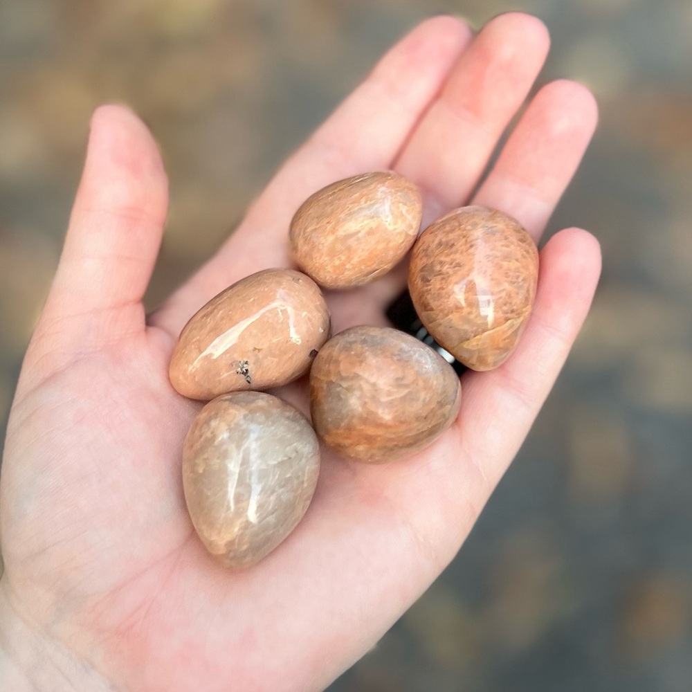SALE! Rare Peach Moonstone Mini Egg